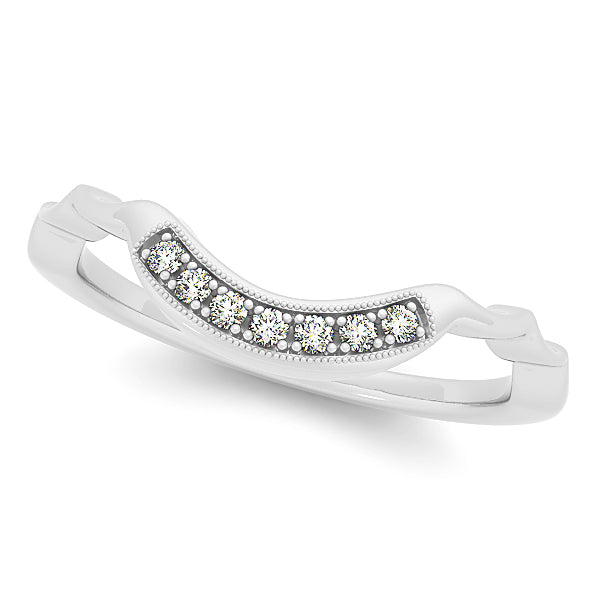 14K White Gold Multi-Diamond Wedding Band