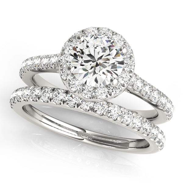 18K White Gold 1.33ctw Round Diamond Engagement Ring