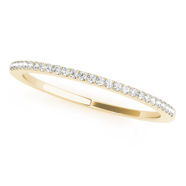 14K Yellow Gold 0.108ctw Diamond Wedding Band