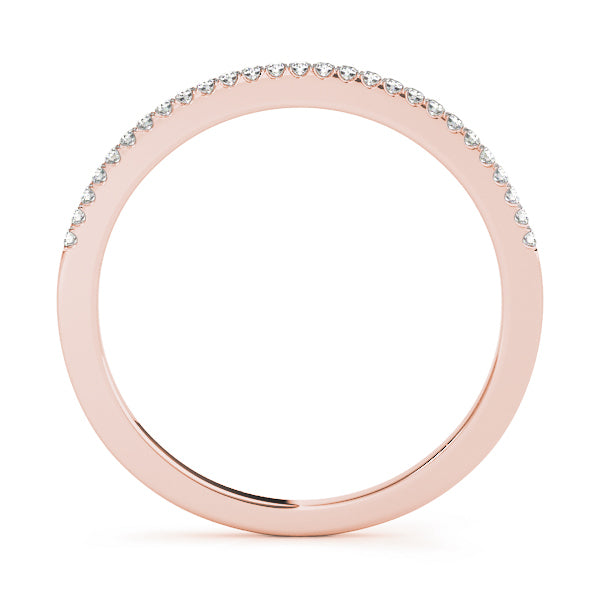18K Rose Gold PavÃ© Diamond Wedding Band