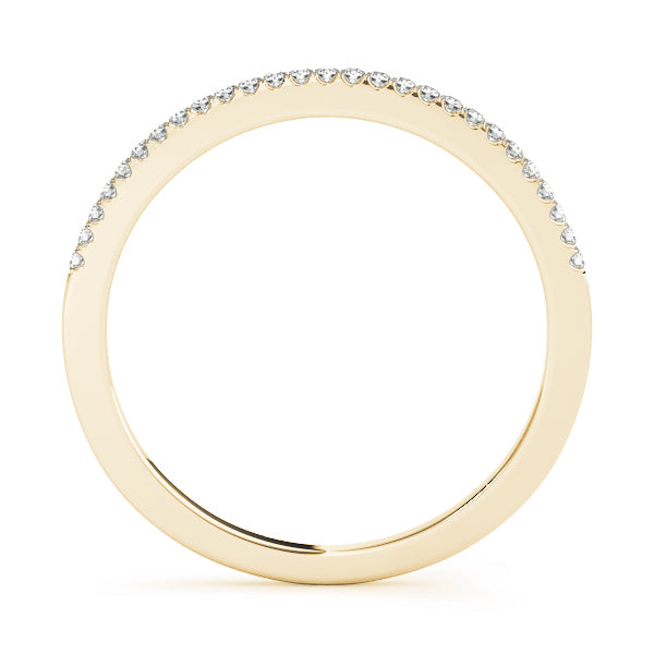 14K Yellow Gold 0.108ctw Diamond Wedding Band