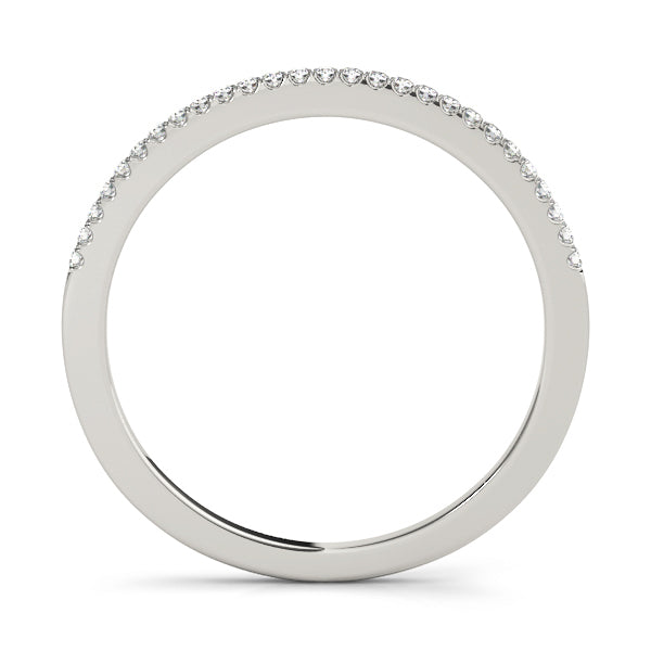 18K White Gold 0.108ctw Diamond Wedding Band