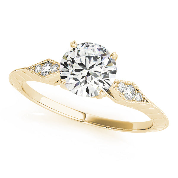 18K Yellow Gold 5/8 ct tw Vintage Diamond Engagement Ring