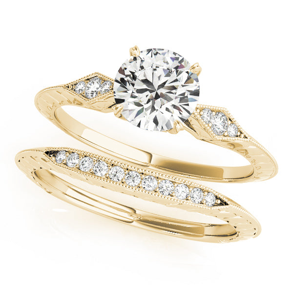 18K Yellow Gold 5/8 ct tw Vintage Diamond Engagement Ring