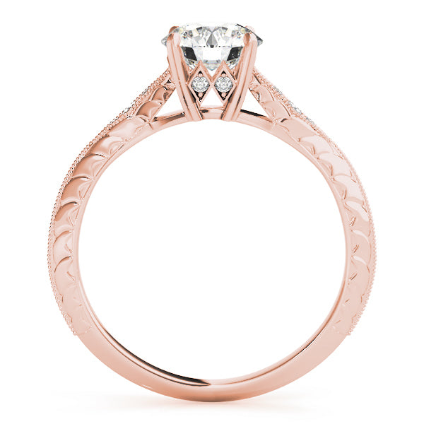14K Rose Gold 5/8 ct tw Vintage Diamond Engagement Ring