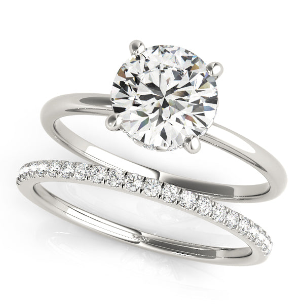 14K White Gold 1 CT Diamond Engagement Ring