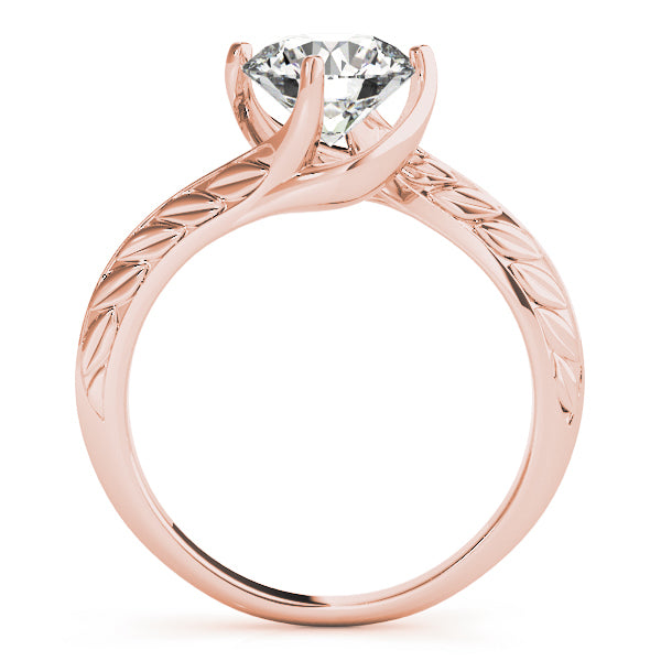 18K Rose Gold 1ct Round Diamond Solitaire Ring