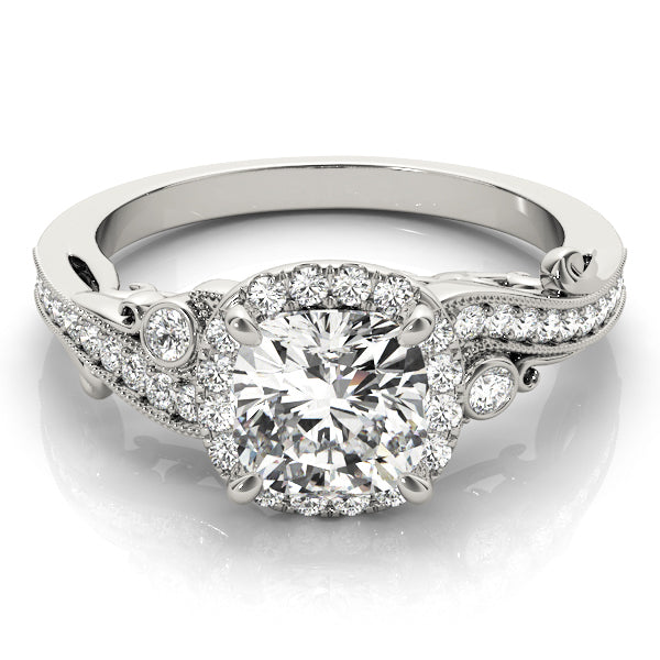 Platinum Cushion Diamond Engagement Ring 1.25ctw
