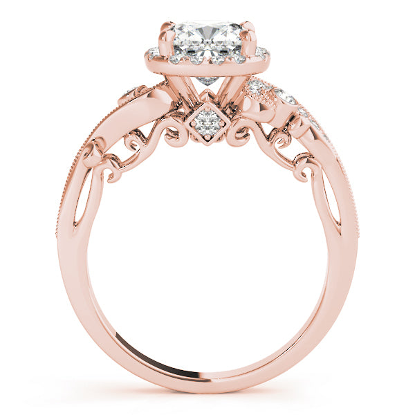 14K Rose Gold Cushion Diamond Engagement Ring 1.25ctw