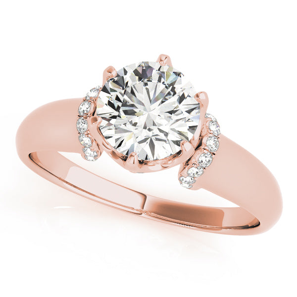 14K Rose Gold 5/8 ct tw Vintage Diamond Engagement Ring