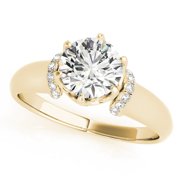 14K Yellow Gold Vintage Diamond Engagement Ring