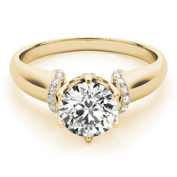 14K Yellow Gold 5/8 ct tw Vintage Diamond Engagement Ring