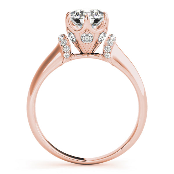 14K Rose Gold 5/8 ct tw Vintage Diamond Engagement Ring