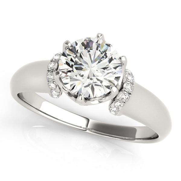 Vintage 0.5CT Round Diamond Engagement Ring