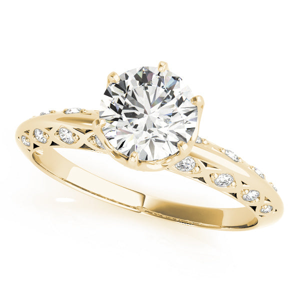 18K Yellow Gold 1 ct tw Vintage Diamond Engagement Ring