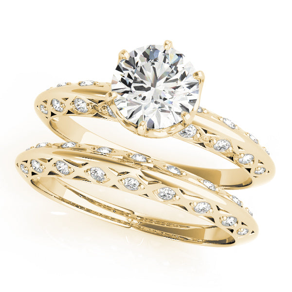 18K Yellow Gold 1 ct tw Vintage Diamond Engagement Ring