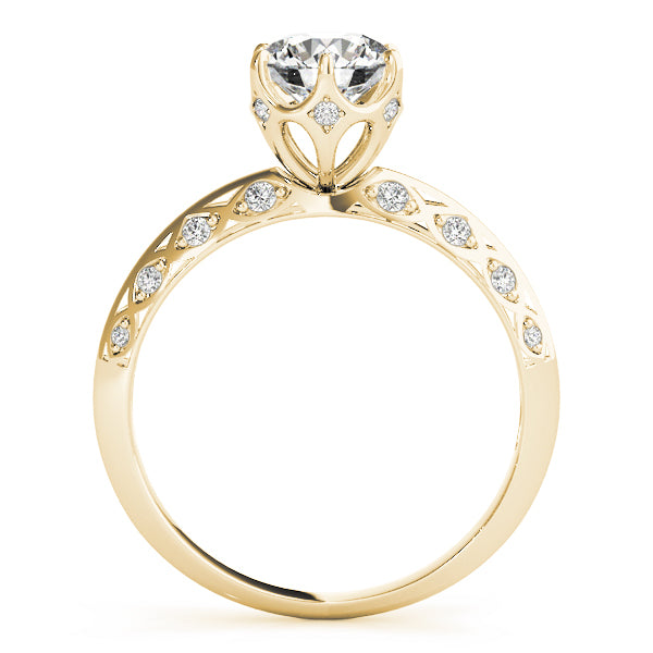18K Yellow Gold 1 ct tw Vintage Diamond Engagement Ring