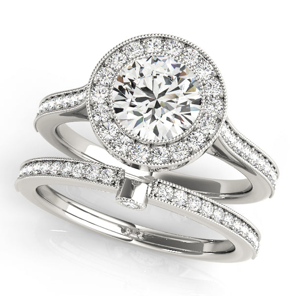 14K White Gold 1.33ctw Round Diamond Engagement Ring