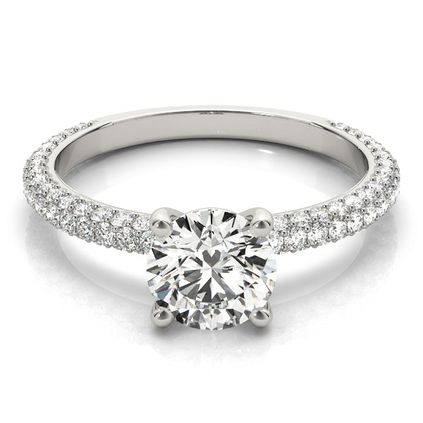 Pave Diamond Engagement Ring