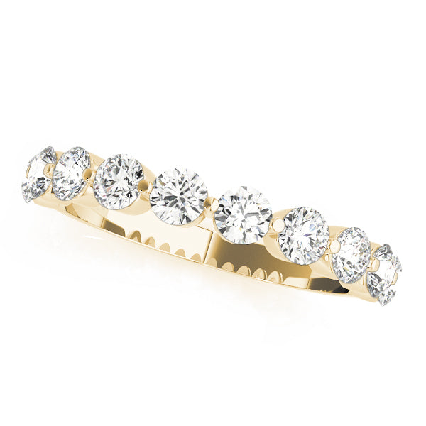 14K Yellow Gold 1/4 CT Diamond Wedding Band