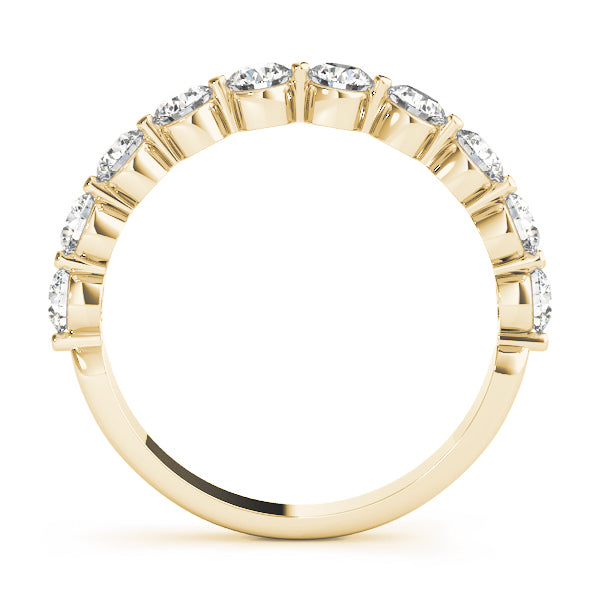 14K Yellow Gold 1/4 CT Diamond Wedding Band