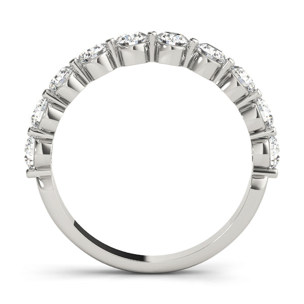 18K White Gold 1/4 ct Diamond Wedding Band