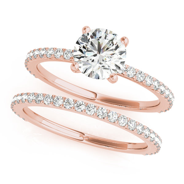18K Rose Gold 1.25ctw Round Diamond Engagement Ring