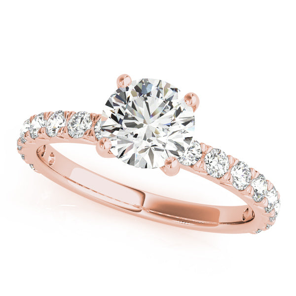 14K Rose Gold 1.5ctw Round Diamond Engagement Ring