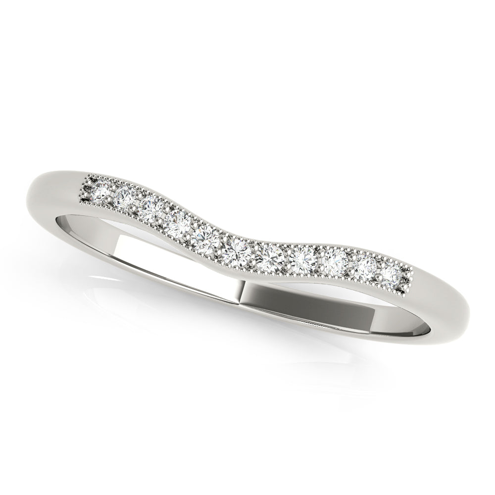 14K White Gold Diamond Wedding Ring