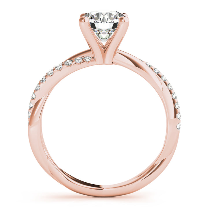 14K Rose Gold Diamond Fashion Engagement Ring