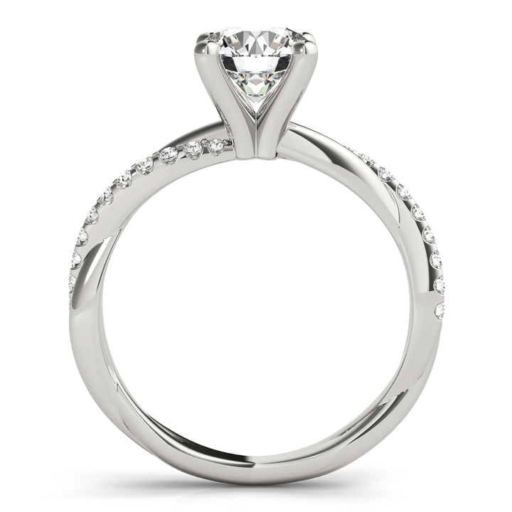 14K White Gold Diamond Fashion Engagement Ring