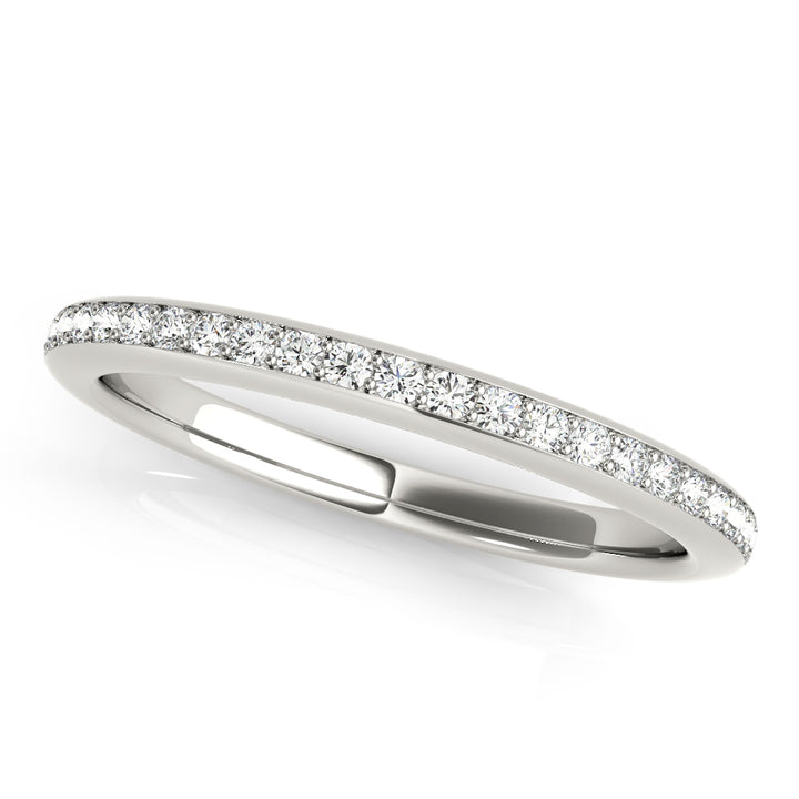 Platinum 1/6 CT Diamond Wedding Ring Band
