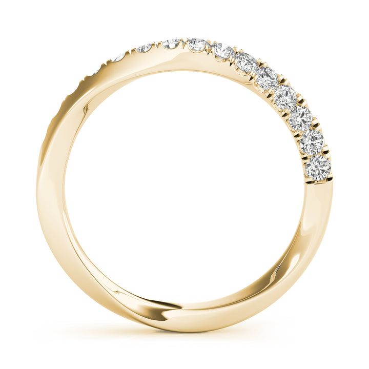 18K Yellow Gold 0.21ctw Diamond Wedding Band