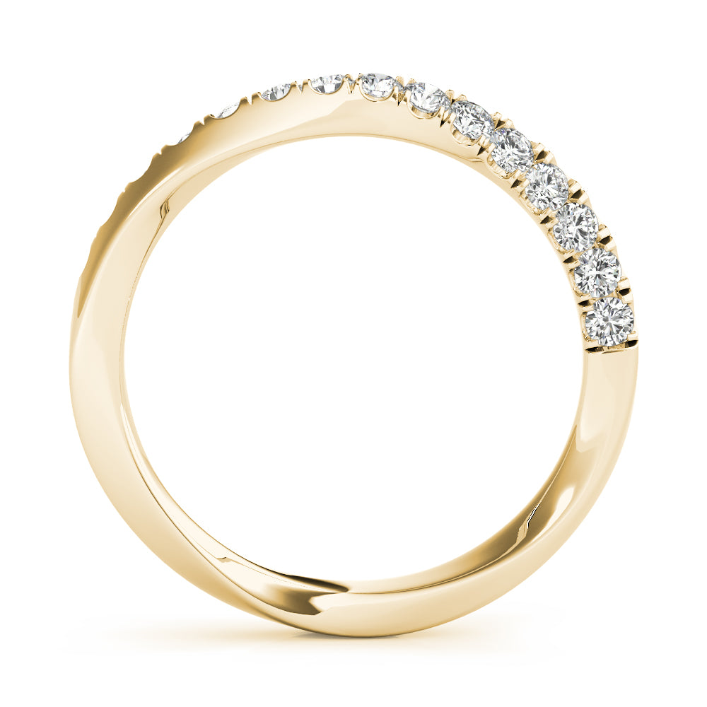 18K Yellow Gold 0.21ctw Diamond Wedding Band