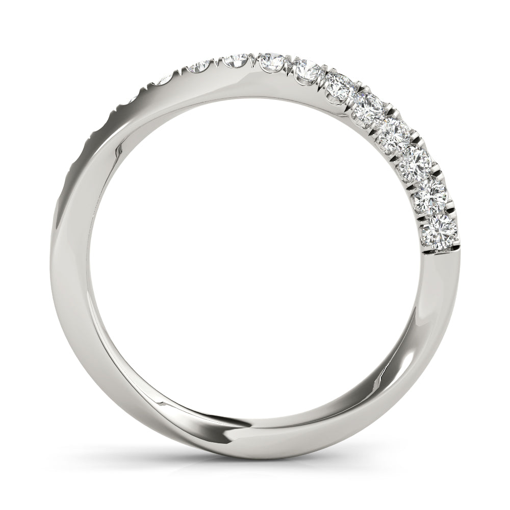 Platinum 0.21 CT Round Diamond Wedding Ring
