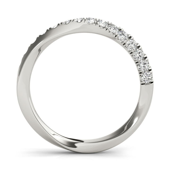 Platinum 0.21 CT Round Diamond Wedding Ring
