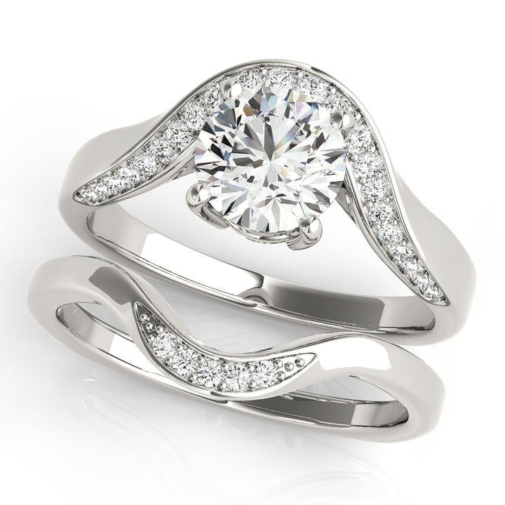 Platinum Round Diamond Engagement Ring 5/8 ctw