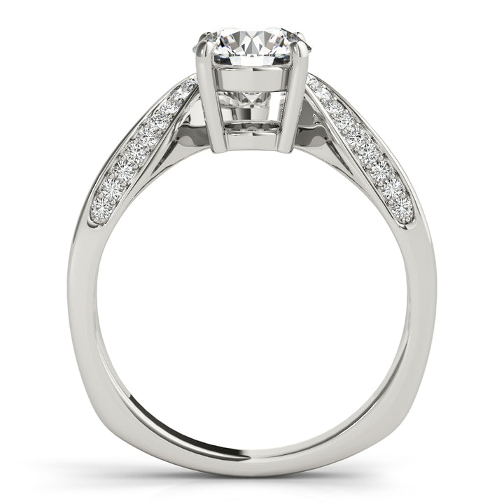 Platinum Round Diamond Engagement Ring 5/8 ctw