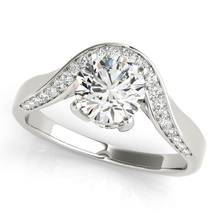 18K White Gold 5/8 ct Diamond Engagement Ring