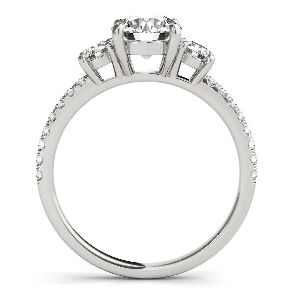 Platinum 1.24 ctw Round Diamond Engagement Ring