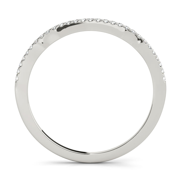 14K White Gold Round Diamond Wedding Ring