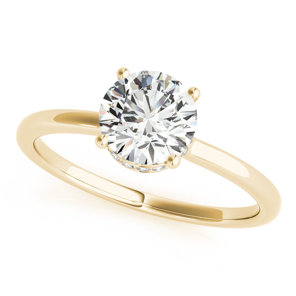 18K Yellow Gold 1 CT Diamond Engagement Ring