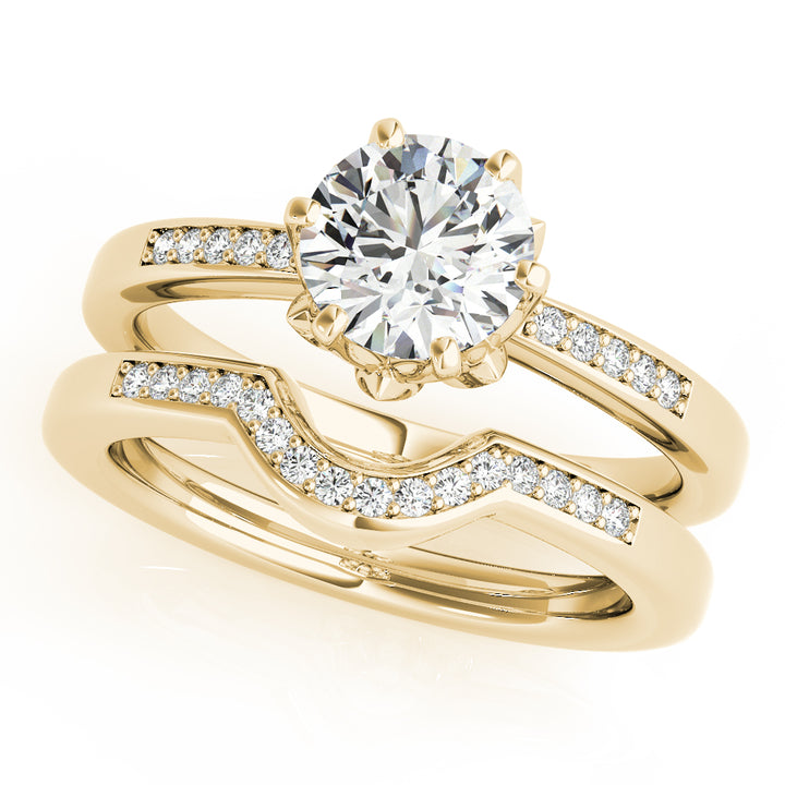 14K Yellow Gold 1.125ctw Diamond Engagement Ring