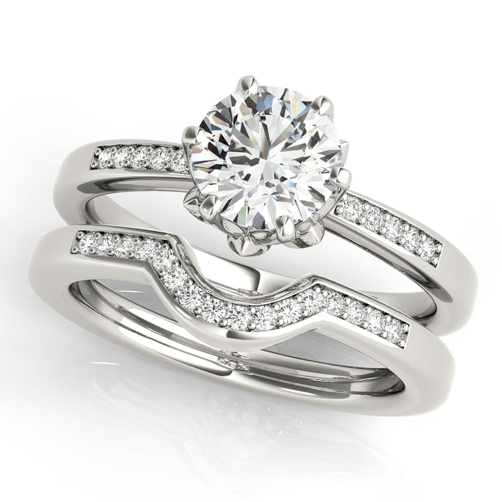 18K White Gold 1.125ctw Diamond Engagement Ring