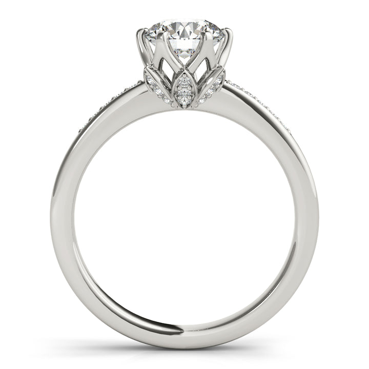 Platinum 1.125ctw Round Diamond Engagement Ring