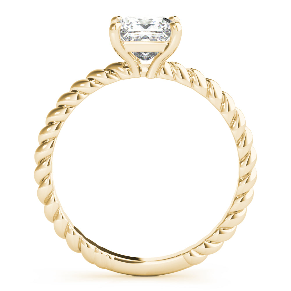 18K Yellow Gold 0.6 CT Diamond Solitaire Engagement Ring
