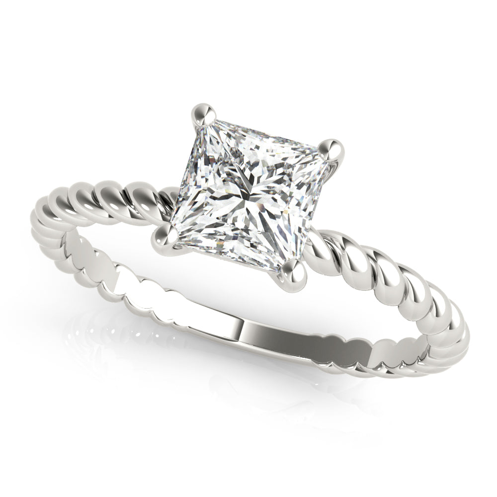 Platinum 5/8 CT Diamond Solitaire Engagement Ring