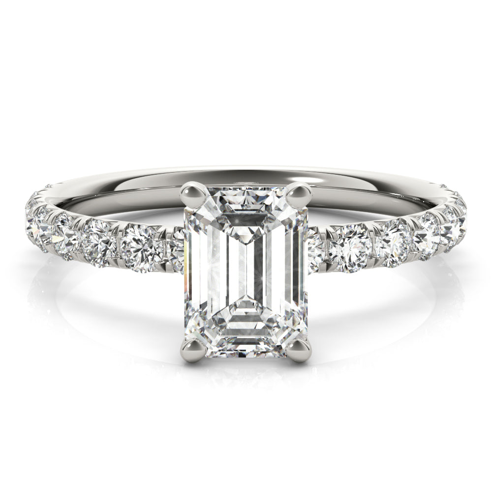 14K White Gold Multi-Diamond Engagement Ring