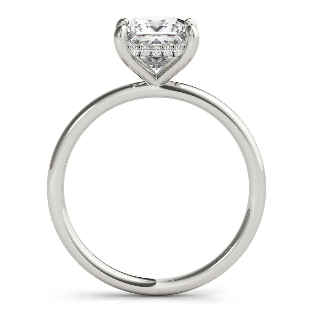 Platinum 5/8 ct Diamond Halo Engagement Ring