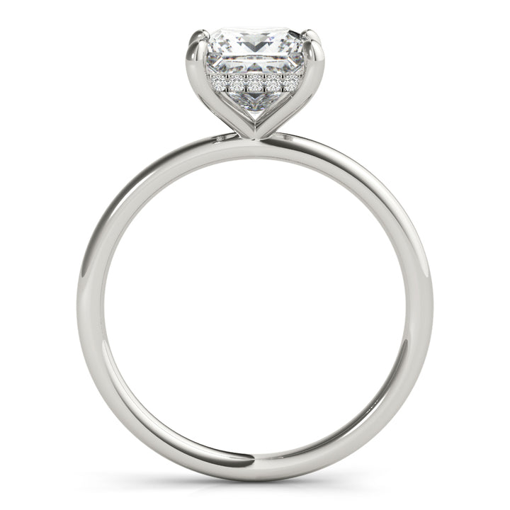 Platinum 5/8 ct Diamond Halo Engagement Ring